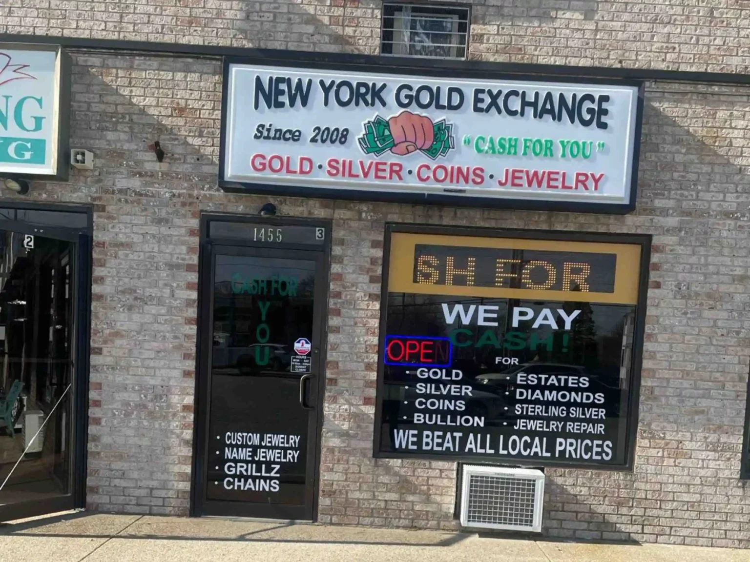 Newyork gold exchange shop front